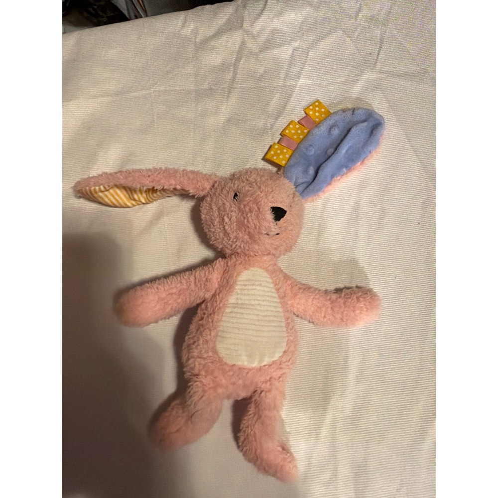 Make Believe Ideas Ltd Pink Bunny Plush Sensory Ribbon Tabs Stuffed Animal 2021